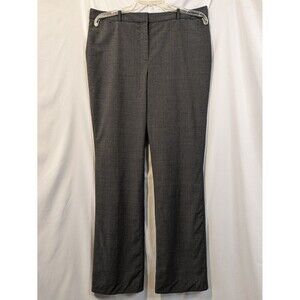 Talbots Women's Grey Straight Leg Career Dress Pants Trousers Size 12